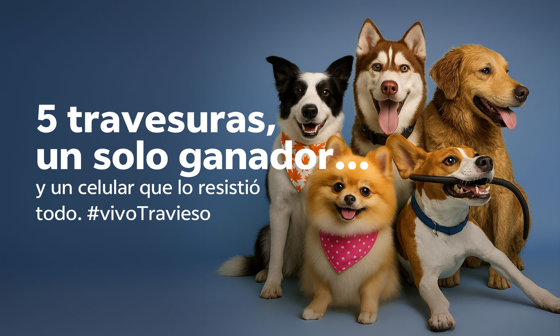 vivo V50 Lite: el celular más resistente para dueños de perritos traviesos