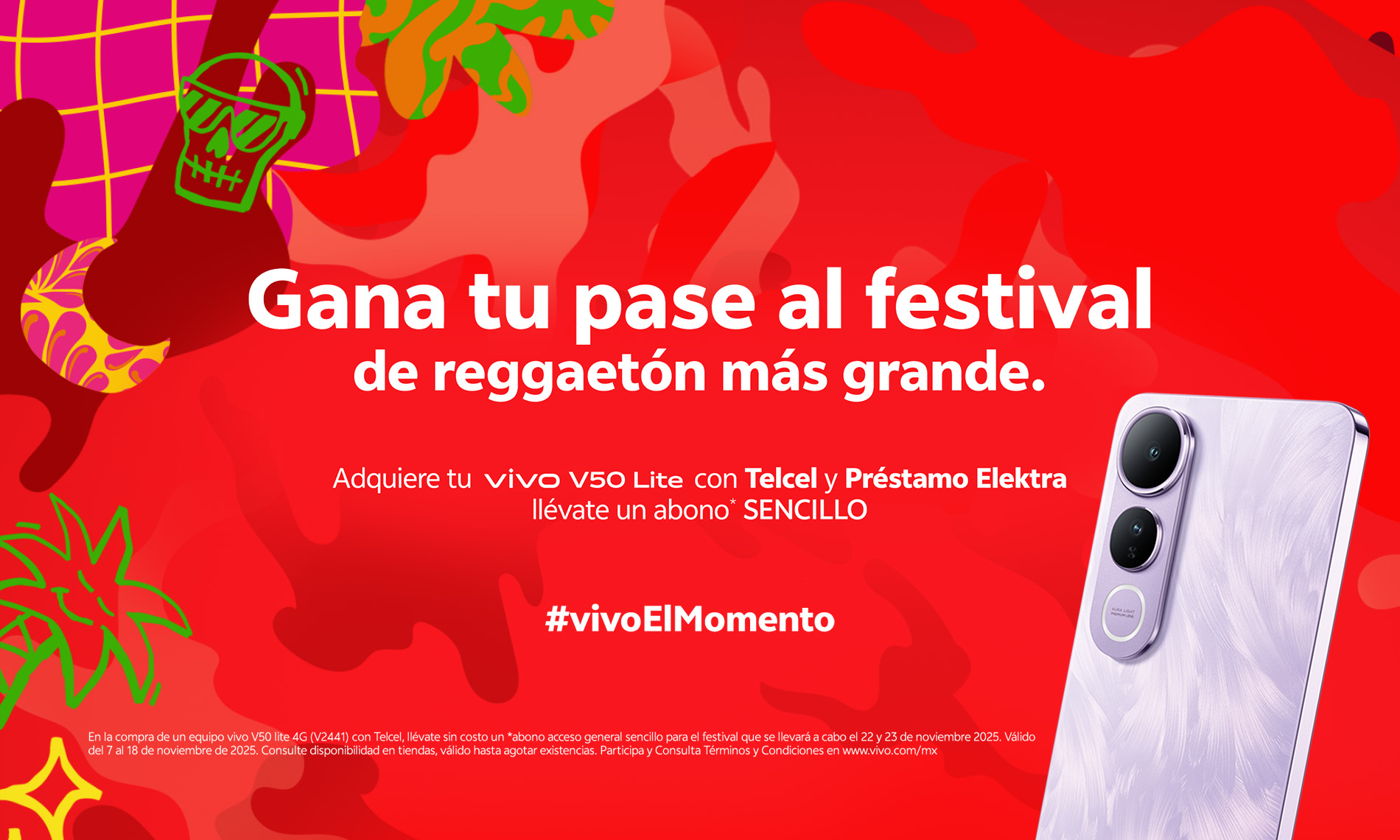 Gana tus pases para el festival de reggaetón más grande del mundo con vivo y Telcel.