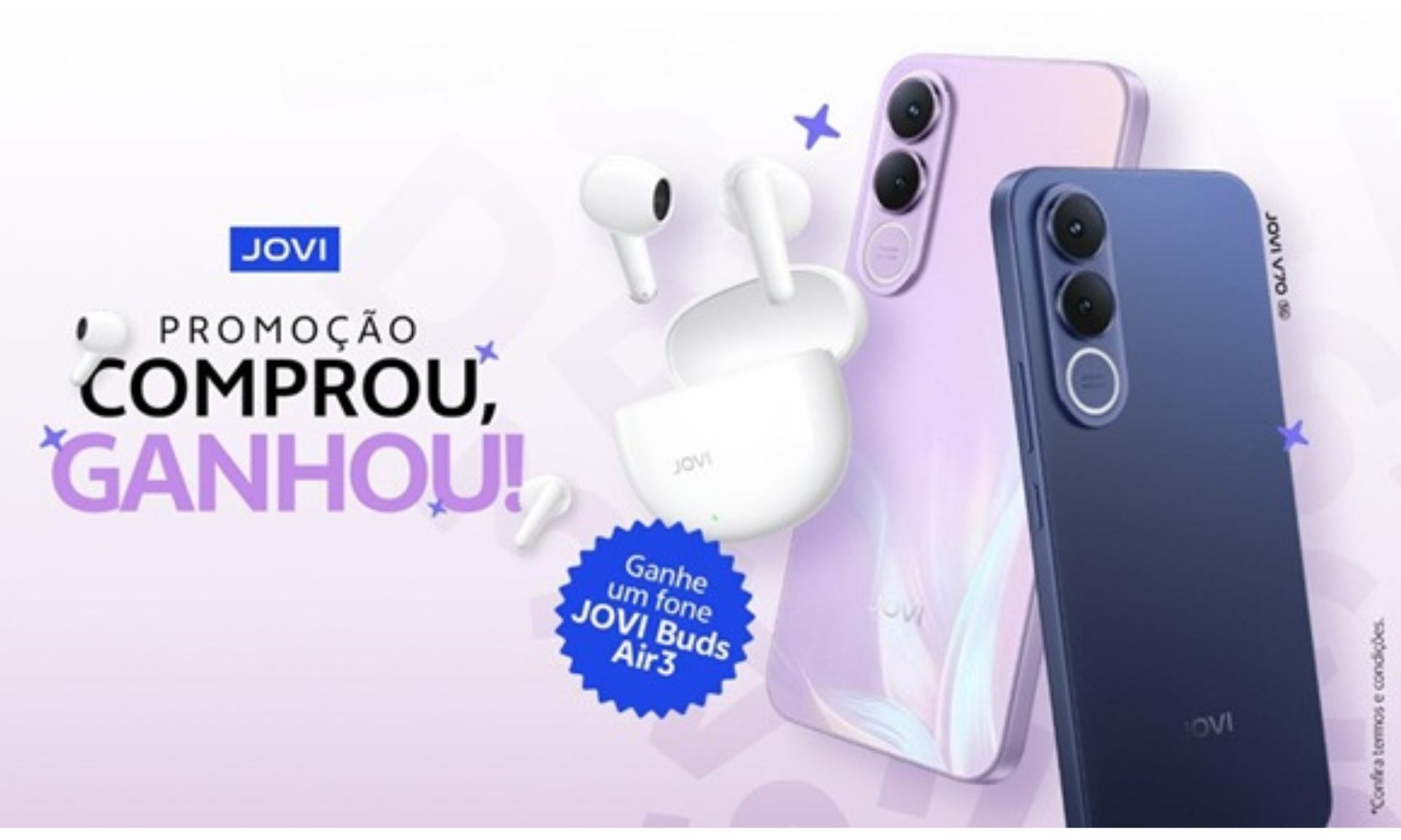 Oferta exclusiva: JOVI e Mercado Livre presenteiam consumidores com JOVI Buds Air3 no lançamento do V70 5G no Brasil