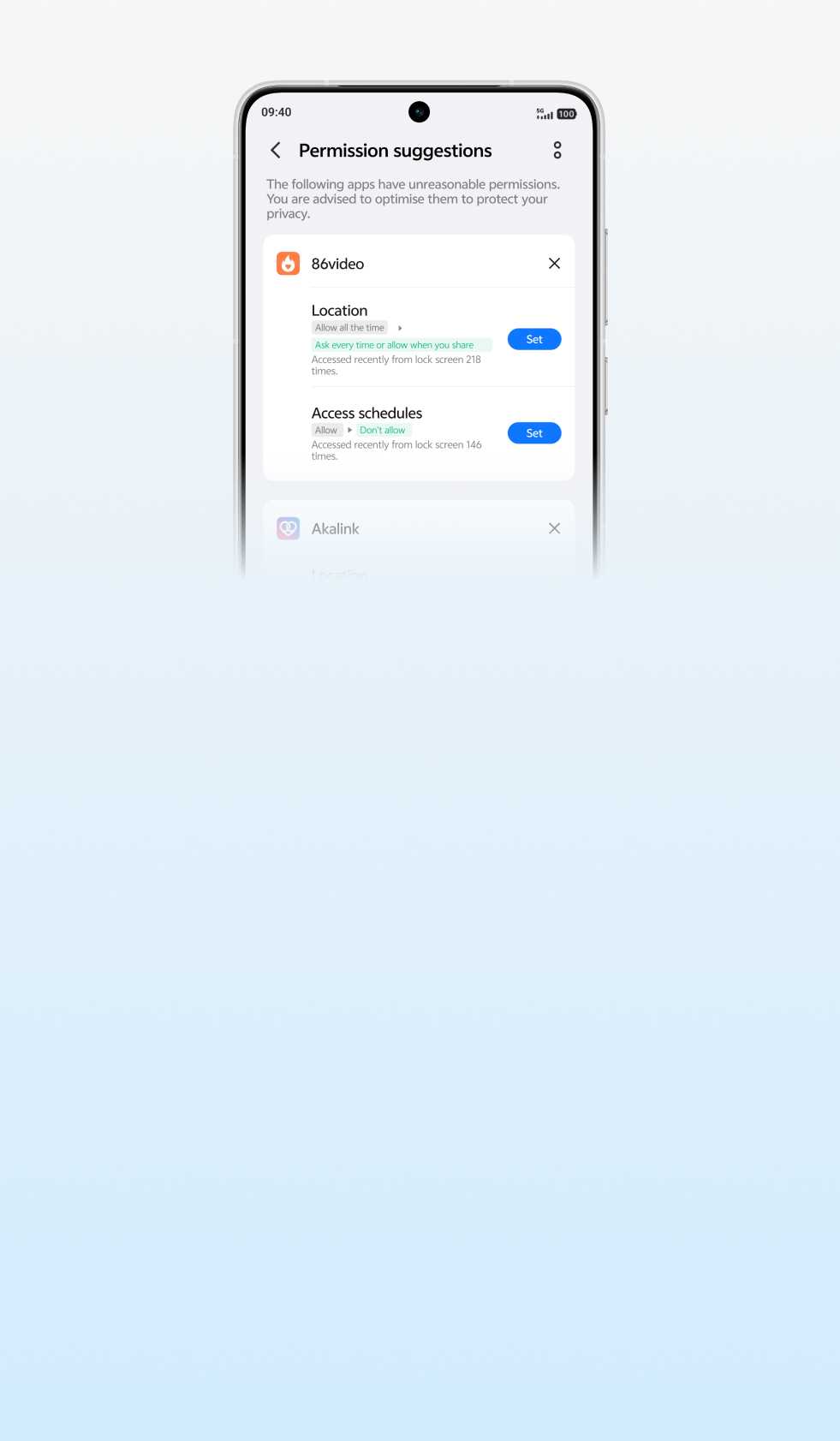 vivo OriginOS 7 with Permission suggestions
