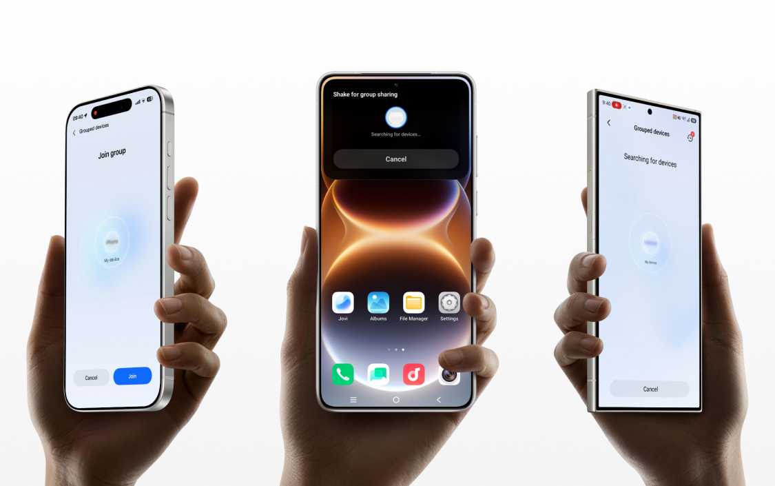 vivo OriginOS 7 with shake and share feature