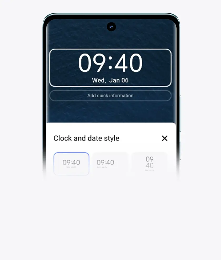 özel kilit ekranı işlevli funtouch os 14 sürümüne sahip vivo V30