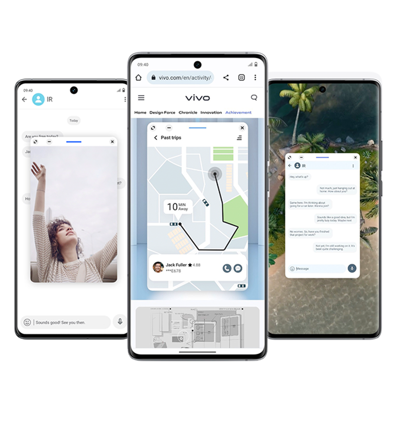 vivo V30 SE con funciones multitarea del funtouch os 14