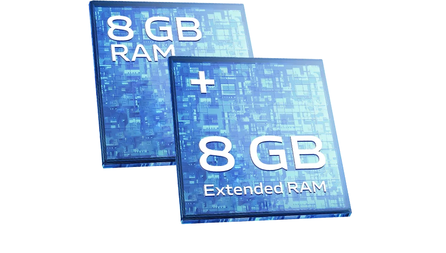 vivo Y38 5G con RAM extendida de 8 GB + 8 GB