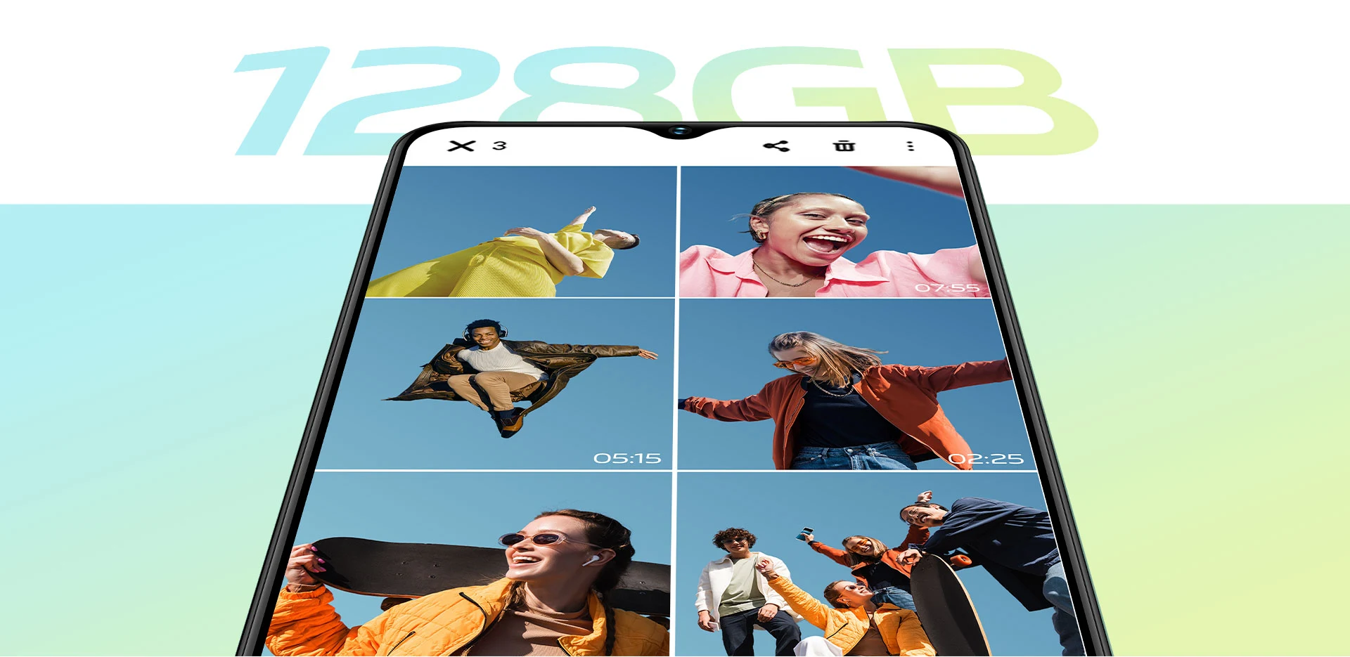 vvivo Y18 con 128 GB de ROM+almacenamiento expandible