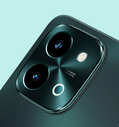 vivo Y28 en Verde Ágata con luz dinámica