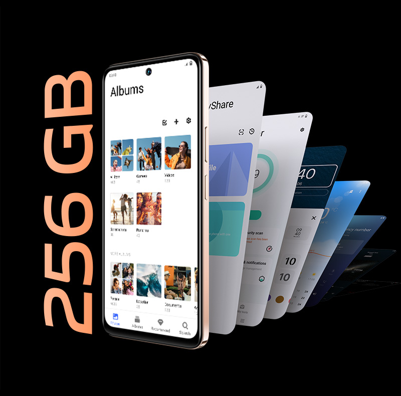 vivo Y28 con capacidad de memoria del 200 % de hasta 256 GB