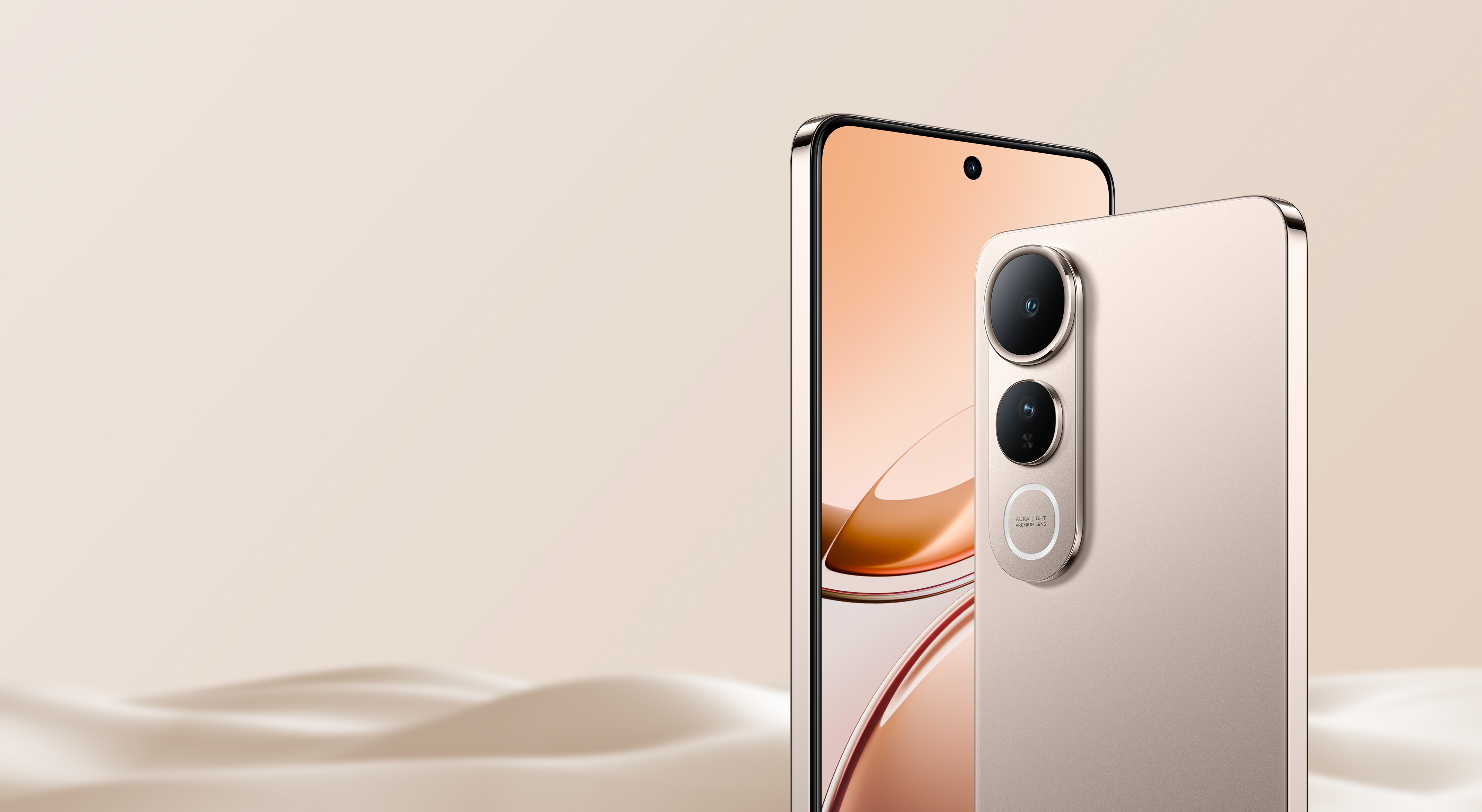 vivo V50 Lite in titanium gold