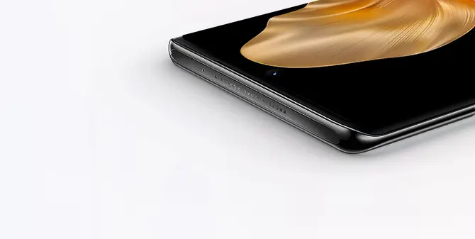 vivo V30 in color noble black with 3D curved screen