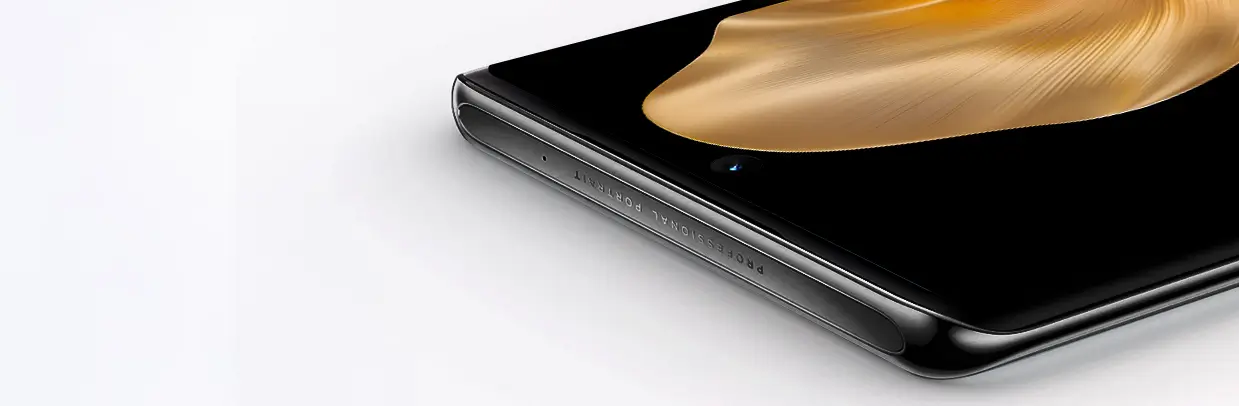 vivo V30 in color noble black with 3D curved screen