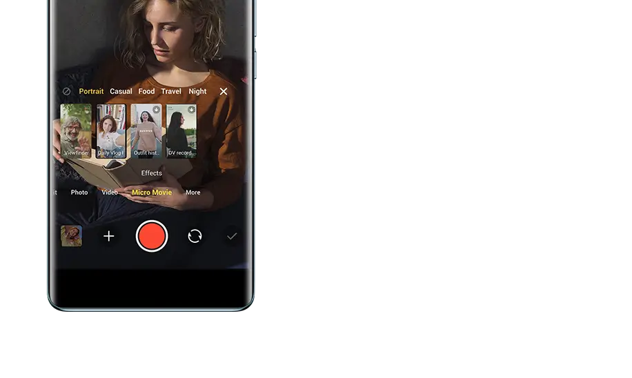 vivo V30 with vlog shooting templates function